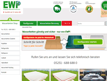 Tablet Screenshot of ewp-wasserbetten.com
